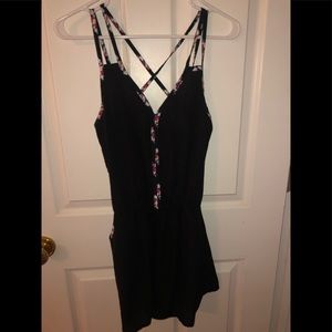 Black Romper with Details-Size M (EUC)